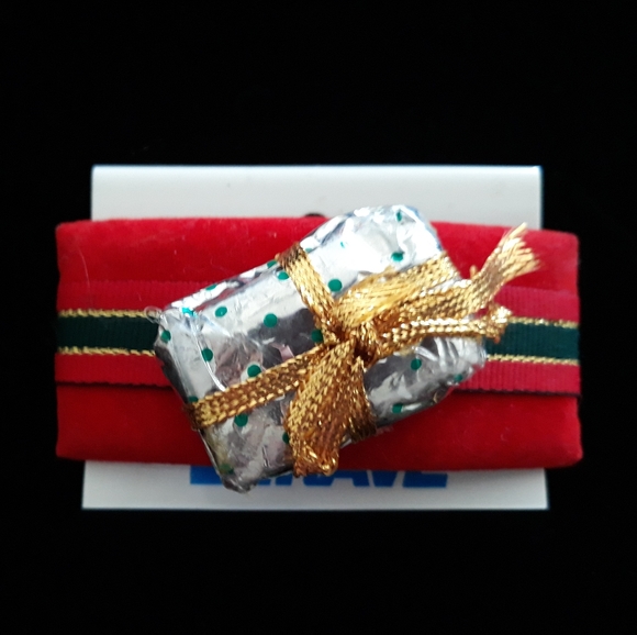 Vintage Accessories - Vintage 80's Rave Christmas Gift Hair Clip with Metal Snap Back